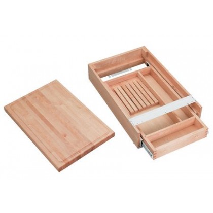 17 1 2 Wood Knife Holder Cutting Board 4kcb 21 Rev A Shelf