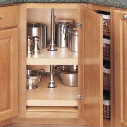 31 D Shape Lazy Susan Wood Two Shelf Set 4wls272 31 52 Rev