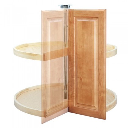 31 Pie Cut Lazy Susan Wood Two Shelf Set 4wls942 31p 52 Rev 31 Pie Cut Lazy Susan Wood Two