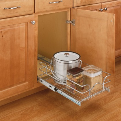 12 Pull Out Wire Basket Chrome 5wb1 1220 Cr Rev A Shelf