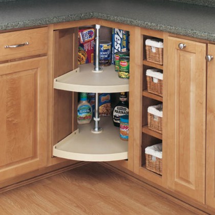 28 Quot Pie Cut Lazy Susan Almond Two Shelf Set 6942 28