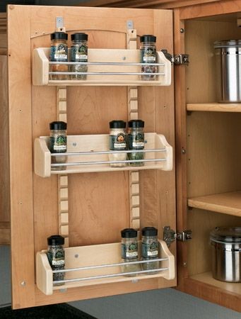 18 Adjustable Door Mount Spice Rack Wood 4asr 18 Rev A Shelf