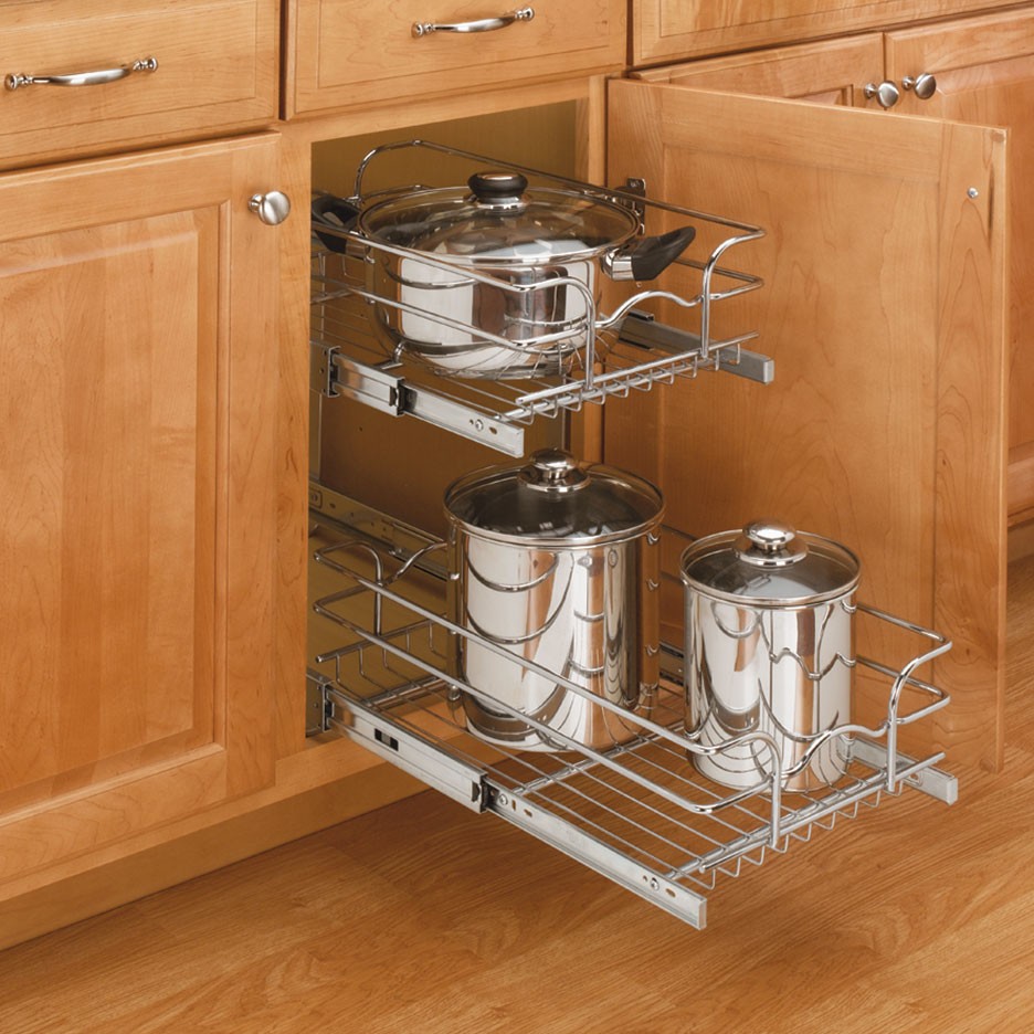 21" Double Pull-Out Wire Basket, 5WB2-2122-CR (Rev A Shelf)