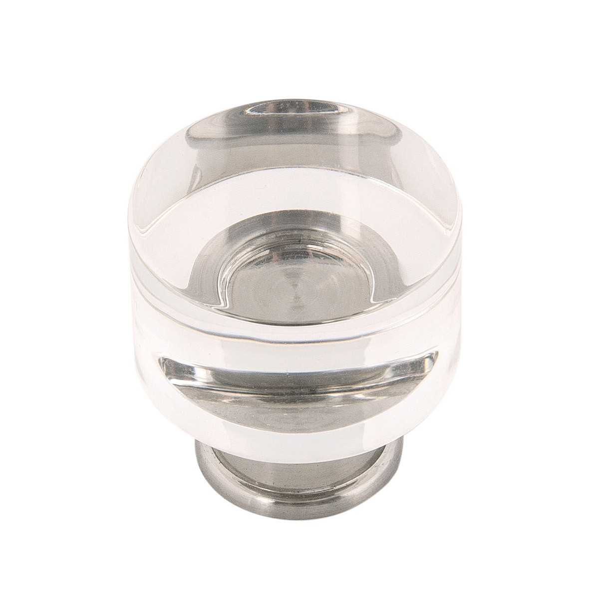 Midway Knob - 1-1/4" (Crysacrylic with Satin Nickel), P3709-CASN (Belwith Products)